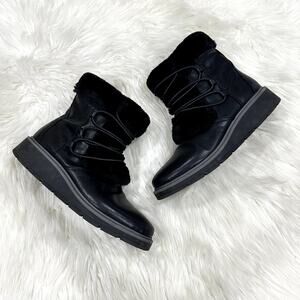 Clarks Ivery Jump Leather Winter Boots Sz 10